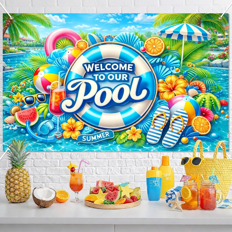 BlissYard Hello Summer Banner 71 x 43 Inches Welcome to