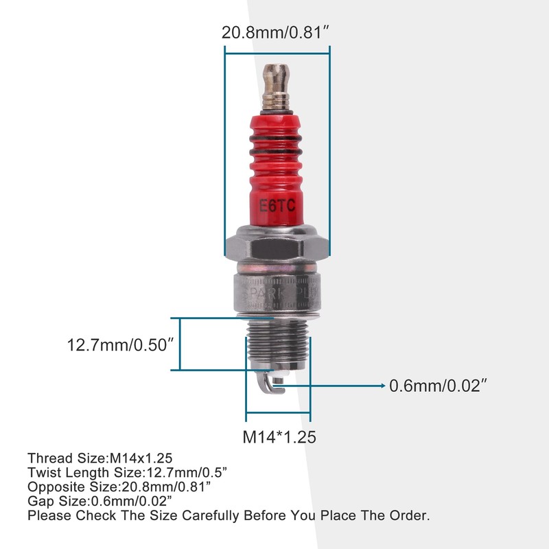 GOOFIT New Spark Plug E6TC for 50cc 70cc 90cc 110cc