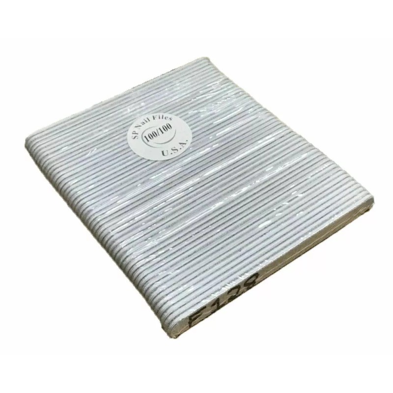 Zebra Professional Acrylic Nail File 100/100 Grit Zebra 7" pack