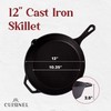 Cuisinel Cast Iron Skillet - 12"-Inch Frying Pan with Assist