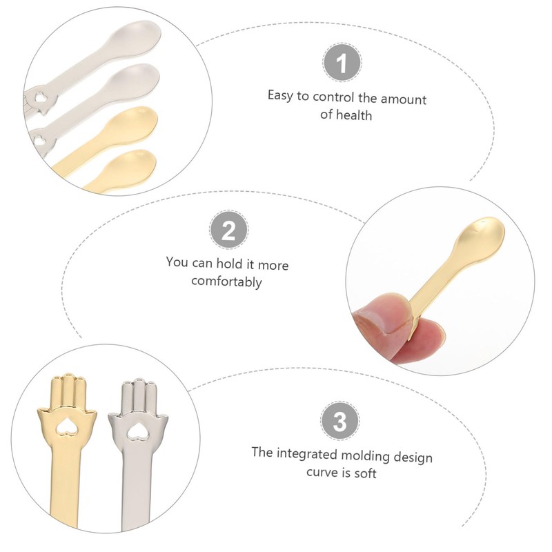 Mikinona Skin Care Spoons 4pcs Rose Shape Makeup Spoons for