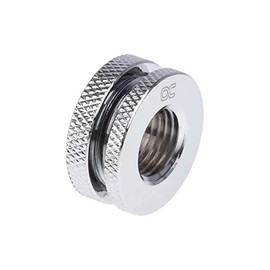 Alphacool G1/4" Bulkhead Connector Fitting, Short Version, Chrome