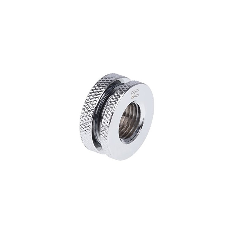 Alphacool G1/4" Bulkhead Connector Fitting, Short Version, Chrome