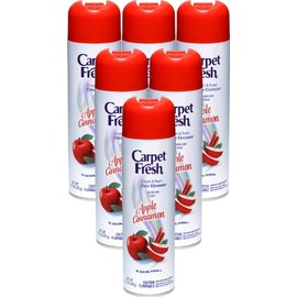 Carpet Fresh 280174 No-Vacuum Aerosol Foam Carpet Odor Eliminator, 10.5 oz. Apple Cinnamon Fragrance (Pack of 6)