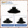 24Pack Adjustable Deck Support Pedestal, Plastic Adjustable Deck Foundation Base,