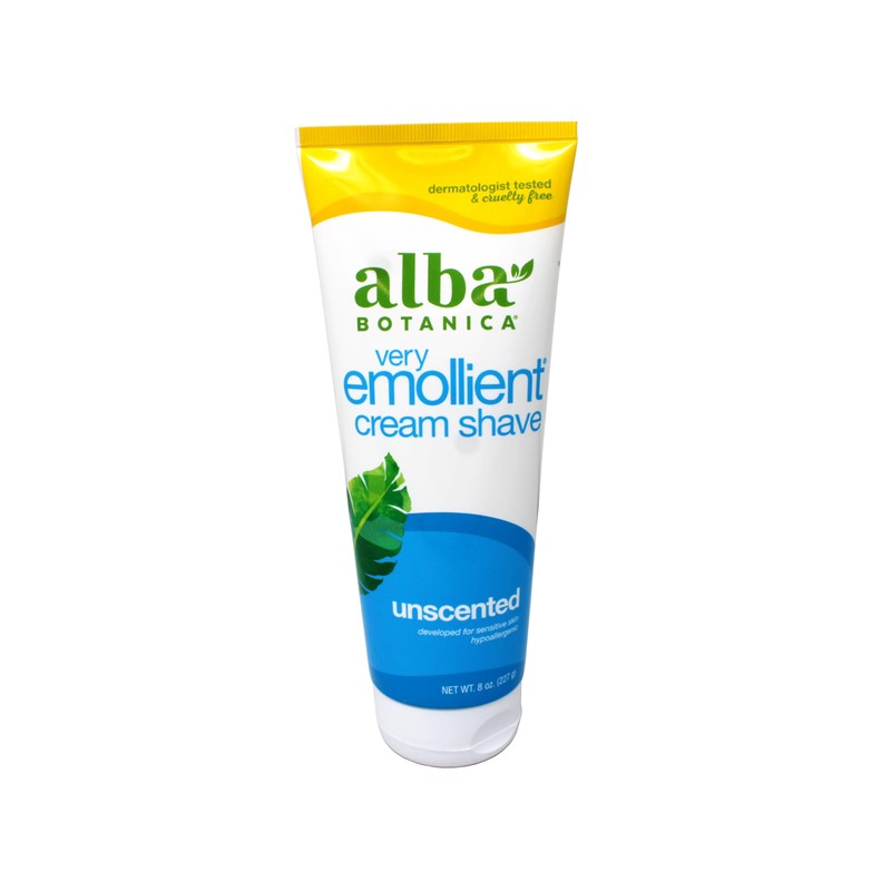 Alba Unscented Moisturizing Shave Cream, 8 Ounce - 6 per