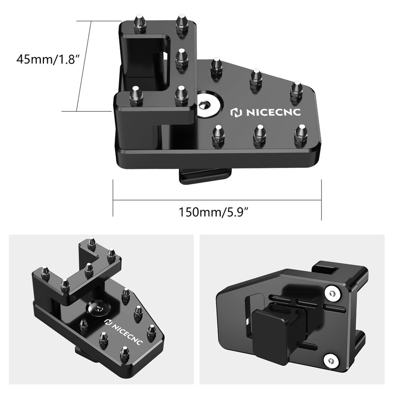 NICECNC DualControl Brake Pedal, Compatible with Yamaha Tenere 700/XTZ700 2019-2023,