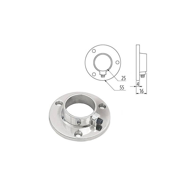 Wardrobe Rail Round Chrome Hanging Rail 1400MM Free END Supports