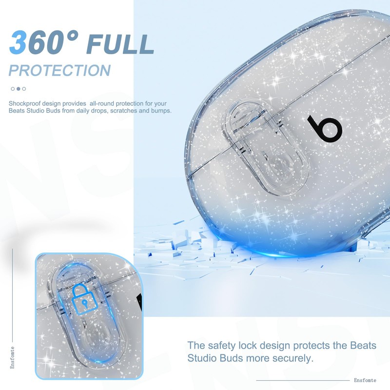 for Beats Studio Buds/Studio Buds Plus Case Cover Clear 2021/2023