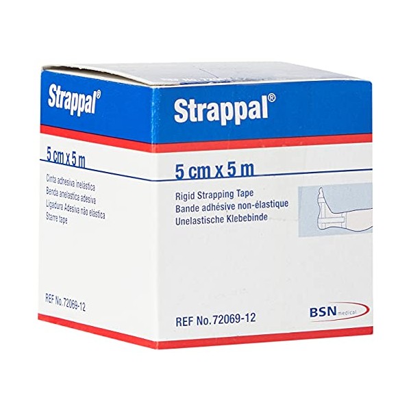 BSN Medical STRP2-1 Strappal Zinc Oxide Strong Sports Support Tape, 5 cm x 5 m