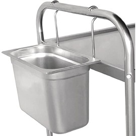 Vogue CC179 Hanging Frame Stainless Steel Trolley Container