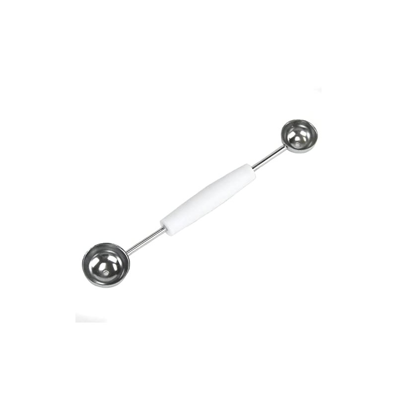 Chef Craft Double Sided Stainless Steel Melon Baller, 7.5 inches
