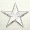 Undisclosed New 2.8" White Star Embroidered Iron On or Sew