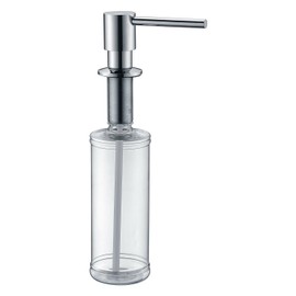 Soap Dispeser for Kitchen Sink, Bult in Soap Dispenser, Kitchen Bathroom Sink Deck Mount Soap or Lotion Pump Dispenser Chrome