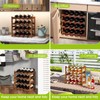 Glsety 16 Bottle Wooden Wine Rack,4 Tier Free Standing Wine