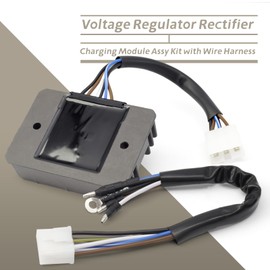 YIYANTO 32105-Z6L-0001 & 31620-ZG5-033 Voltage Regulator Rectifier Charging Module Assy Kit w/Wire Harness Compatible with Honda GX270 GX440 GX610 GX620 GX630 GX640 GX660 GX670 GX690 GX270UT2 Engines