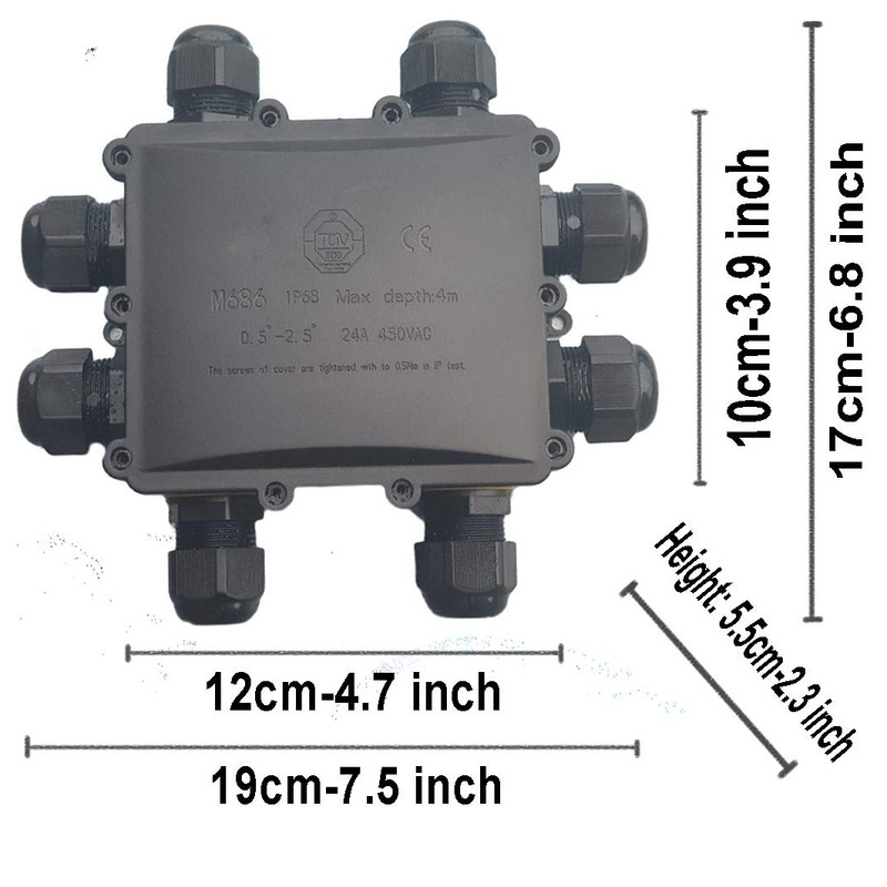 Sucre Auxiliary ® 24A 450V 8 Way Large Box IP68