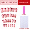 24pcs French False Nails, Stick on Nail, Press on Nail
