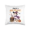Happy Goose Stir The Pot Witchy Vibes Humor Throw Pillow