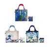 LOQI Museum Reusable Shopping Bags (Set of 3), Water Lilies,