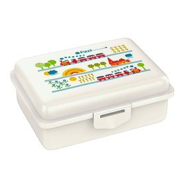 Fizzii byGraziela Railway Lunch Box with Fruit / Vegetable Compartment, Non-Toxic, Dishwasher Safe