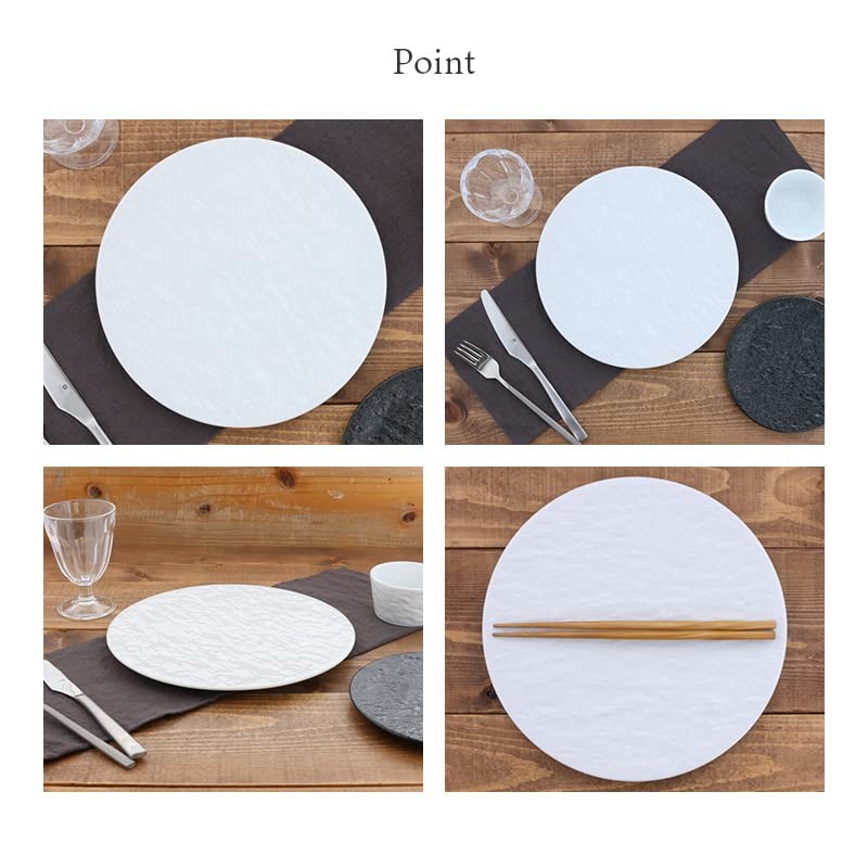 EAST table Flat Plate, 9.8 inches (25 cm), Slate Tone,