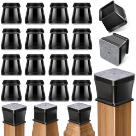ANSIBLE Chair Leg Floor Protectors Square 24pcs Clear Fit:27-40mm