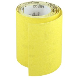 Mirka Yellow Sandpaper Abrasive Roll / 115mm x 5m / P80 / Sanding of Hardwood, Softwood, Paint, Putty, Plastic / 1 Roll