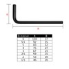 Larcele Hex Key with Flat Head Black Eight Sets for