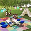 Supfitness Extra Large Picnic Blankets Waterproof Foldable (60"x 80") Boho