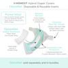 Honest Hybrid Cloth Diaper Covers with Pocket-Sling, Large (22-40 lbs),