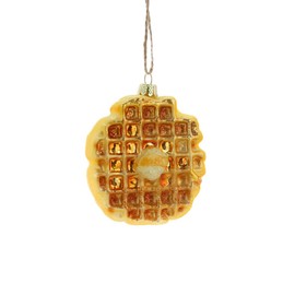 Cody Foster Eggo Waffle Ornament 3.25" Glass GO-6490