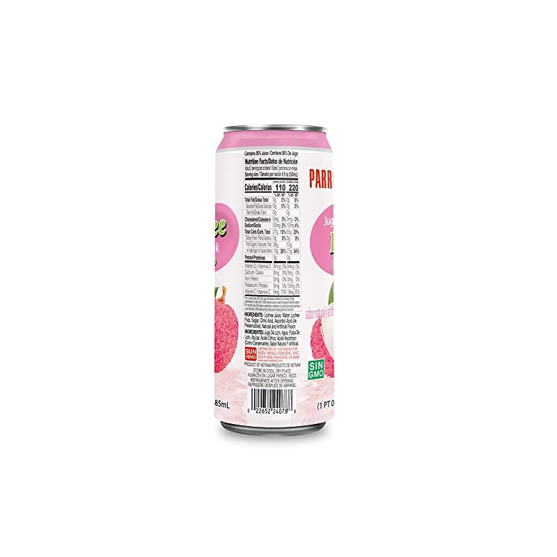 Parrot Brand Lychee Juice Drink with Pulp 16.4 fl. oz.（Pack