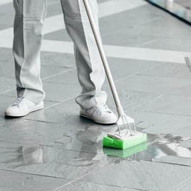 Yamazaki Sangyo Sponge Mop Absorbent Replacement Spare 2989.jp+ Silver Wiper P Width 17.5cm 175703