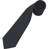 Men's Plain Matt Black Smart Formal Funeral Tie (Adult Regular
