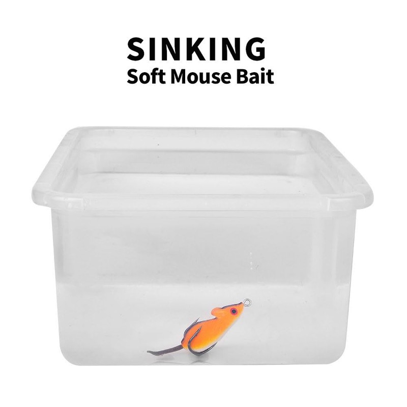 Cuoyuqie 5pcs Lifelike Rat Lure Mouse Sinking Fishing Lure Bass