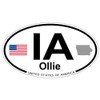US Decal, Inc. Ollie, Iowa Oval Sticker