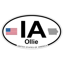 US Decal, Inc. Ollie, Iowa Oval Sticker