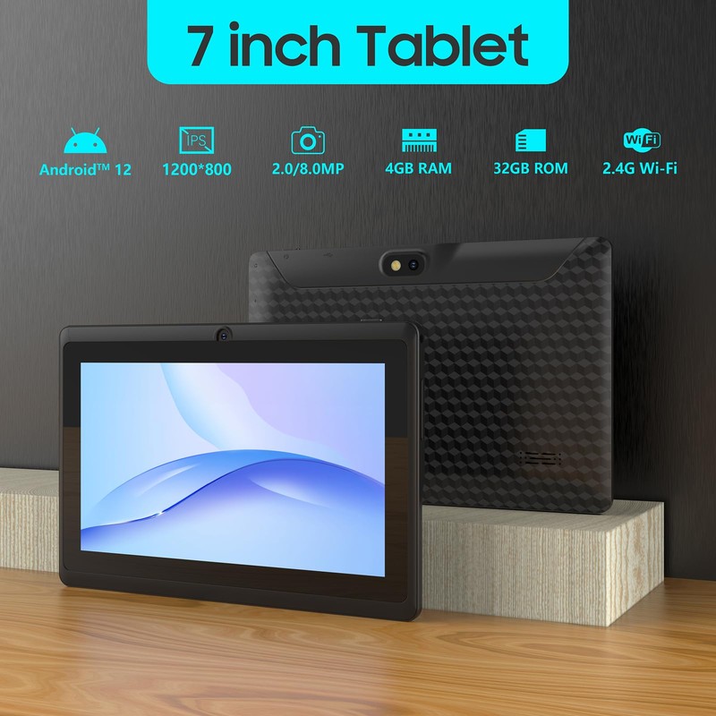 Tablet 7 inch Android 12.0 Tablets 4GB RAM 32GB Storage