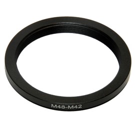 HAPPYTOPSTAR M48 (48mm 0.75mm Thread Pitch) to M42 M42x1mm (42mm 1mm Thread Pitch) to M48-M42 mm Male to Female Coupling Ring Telescope Adapter