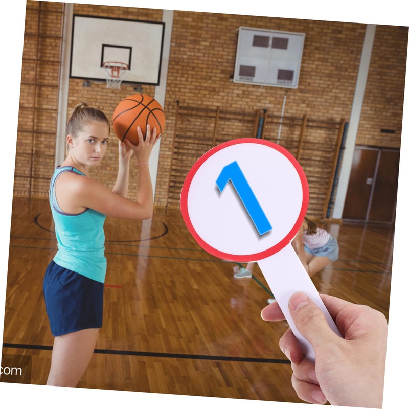 jojofuny 20Pcs Handheld Mini Whiteboard Blank Scoreboard Dry Erase Paddles