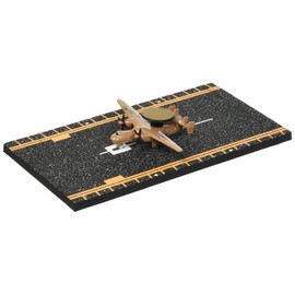 Hot Wings Planes E2C Hawkeye with Connectible Runway Die Cast Plane, Tan