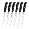 dearithe Steak Knives Set of 6,Black Full-Tang And Triple Rivet