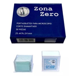 Latitud Zona Zero Portaobjetos (50 Piezas) Y Cubreobjetos 22x22 (100 Piezas)