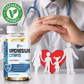 Citrato De Magnesio 1000mg 4 Meses Maxima Potencia 120 Capsulas