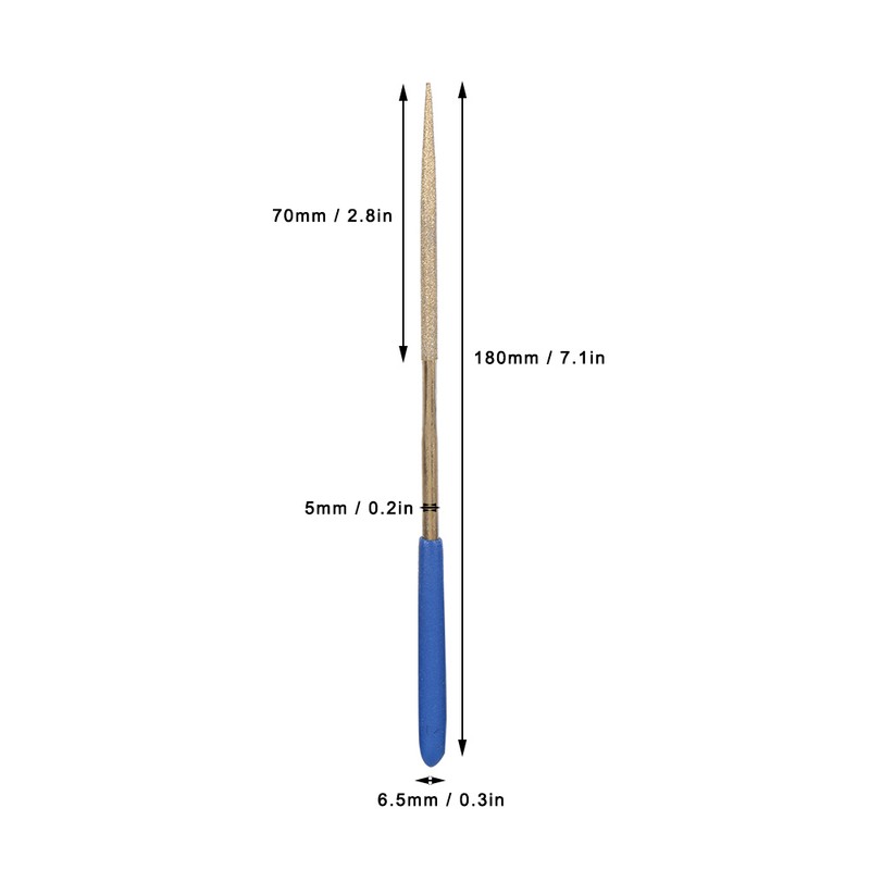 10Pcs Set 5x180mm Titanium Plated Steel Diamonds Needle Files Kit