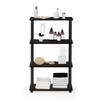 Furinno Turn-N-Tube 4-Tier Multipurpose Shelf Display Rack, Square Tube, Espresso/Black
