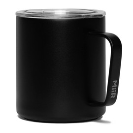 MiiR, Camp Cup, Vacuum Insulated, Stainless Steel with Slide Lid, BPA Free, Black, 12 Fluid Ounces