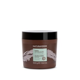 NATURAVERDE | Fango Anticellulite con Argilla Minerale ed Estratto di Caffè Upcycling, Drena Liquidi in Eccesso, Riattiva la Microcircolazione, 500g