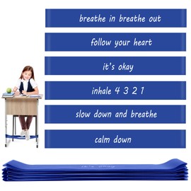 HEYTIMI 24Pcs Chair Bands for Kids with Fidgety Feet Anxiety Sensory Rubber Band Chair Desk Band ADHD Tools Stretchy Resistance Fidget Bands for Kids Students Adults (Blue)